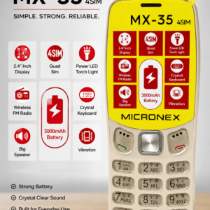 MICRONEX MX-35! (4 SIM ) গোল্ড কালার